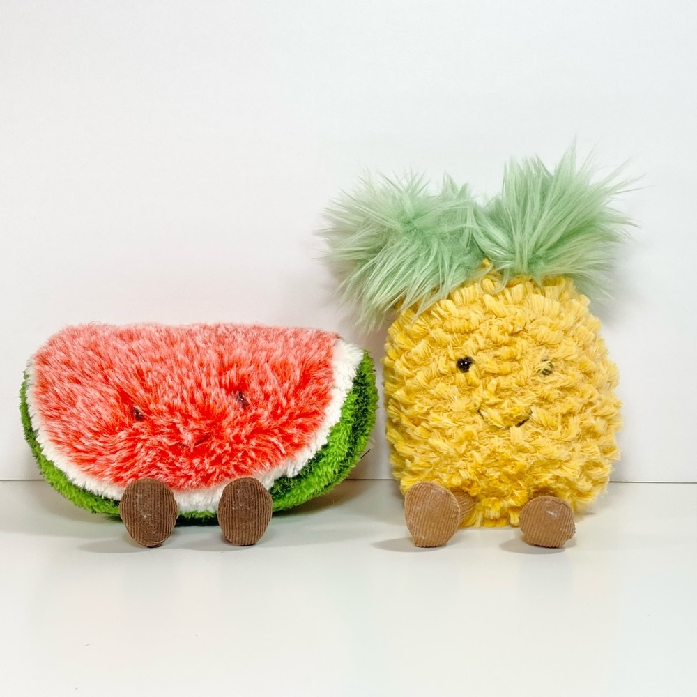 Jellycat Amuseables Watermelon Slice and Pineapple
